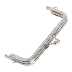 Purse Bag Kiss Clasp Frame Lock Diameter Rectangle Clutch Retro Latch Clip for Bag Purse Making DIY Craft Squared Design