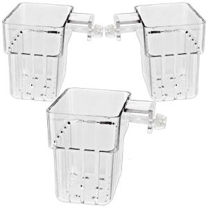 3lots Durability Plastomer Basket Hydroponic Soilless Meshes Net Basket for Aquariums and Fish Tanks