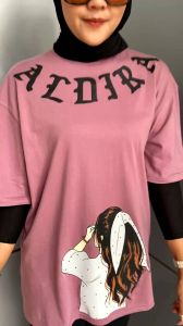 Kaos Lengan Pendek 3/4 Atasan Wanita Terbaru Banyak Warna