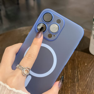 Luxury Ultra Thin Wireless Charge Magnetic Case For iPhone 17 16 15 14 13 12 11 Pro Max For Magsafe Translucent Skin Hard Cover