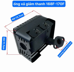 Ống Xả Giảm Thanh Máy Phát Điện máy bơm nước động cơ xăng GX160 GX200