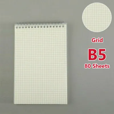 A5/B5 Clear Cover Steno Notebook Dotted Blank Grid Lined Pages Premium School Stationery