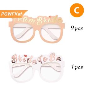 【PCWFKef】 Bachelorette bên giấy kính Rose Gold đội cô dâu trắng cô dâu được đám cưới