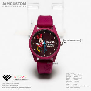 JC-062B Jam Tangan Anak - Dewasa \ Black pink \ Keropi \ Mickey mouse \ BT21 \ ADIDAS MOON