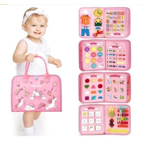 【COD】Busy Board Montessori Mainan Edukasi Papan Belajar Kognitif Bayi Dressing Skill Sensorik Mainan Papan edukasi Buku edukasi