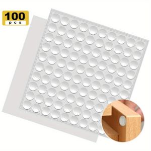 100pcs Clear Self Adhesive Rubber Bumpers Hemispherical Noise Dampening Buffer Pads For Cabinet Doors Drawers & Wooden Floors