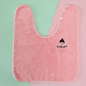 Khăn Choàng Đánh Răng Trẻ Em Lovely – Vải Lông Siêu Mềm Nút Bấm Chống Trượt Giữ Áo Khô Sạch