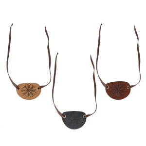 Medieval Knight Pirate Eye Patches Ranaissance Costume Accessories Pu Leather Pirate Eyepatch Eye Mask for Halloween