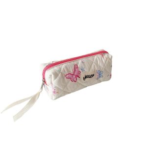 XEANG Storage Y2K Butterfly Stationery Bag Butterfly Large Capacity Ins Pencil Pouch Ins Sweet Aesthetic Korean Style Pencil Case Stationery Holder