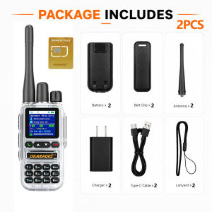 OKARADIO U88 PoC+UHF Radio Dual Mode 4G LTE Network Walkie Talkies 5000KM Long Range Nationwide Relay Mode Two Way Radio for Camping Security Construction Logistics