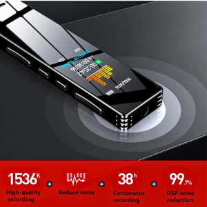 ORI MROBO A10 Perekam Suara tersembunyi jernih untuk konten Audio Digital Mini Recorder 1536K 16GB