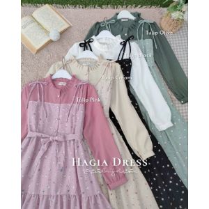 PROMO LEBARAN HAGIA DRESS CRINGKLE AIRFLOW/GAMIS REMAJA KEKINIAN KOREAN LOOK/DRESS RAMADAN