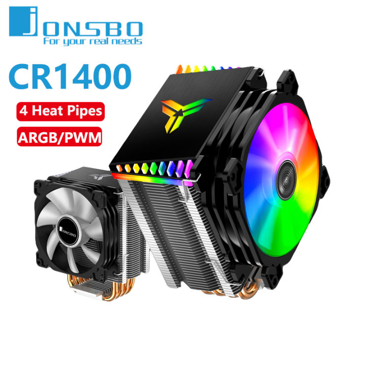 Jonsbo Cr1400 Cpu Cooler Pwm 4pin 5v Argb 4 Heat Pipe 9cm Tower Cooling 