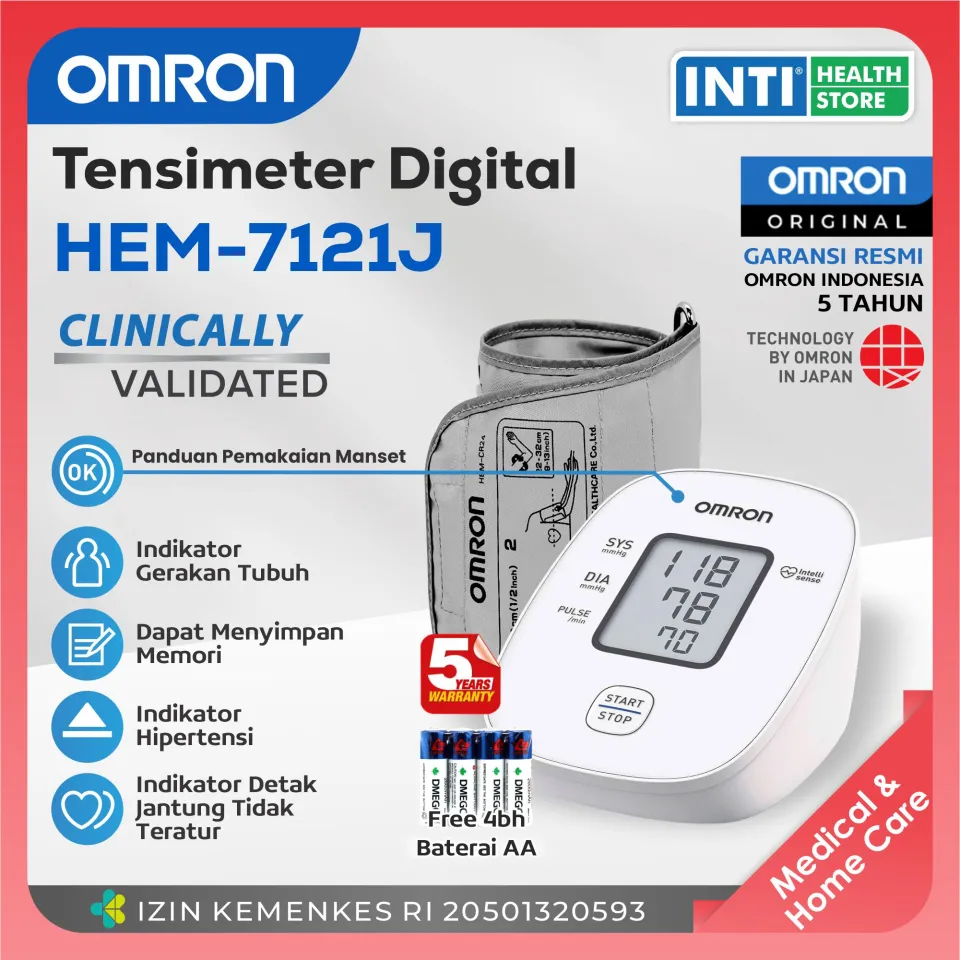 Omron Tensimeter Digital HEM 7121J Blood Pressure Monitor