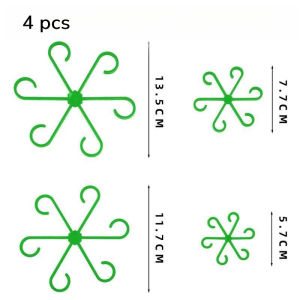 4Pcs Flower Stem Gathering Racks Plant Stem Support Clips Hydroponic Branch Fixing Pot Rack