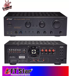 FT STAR Series Digital Karaoke Mixing Amplifier AV-502B AV-502USB/BT AV-602USB/BT AV-802USB/BT AV-735USB/BT AV-733USB/BT GX5 GX7USB Amplifier 2 x 500W with USB Slot (Black)