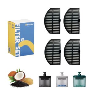 Reddog Smarttail Bình uống nước cho thú cưng lõi lọc thay thế 4pcs fivefold Lọc thích hợp cho smarttail dụng cụ lấy nước cho thú cưng Màu xanh lá cây màu xám đen