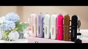 Plush Ball Perfume Sub-bottling 5ml Portable Bag Hanging Spray Bottle Bow Keychain Decoration Travel Fragrance Replenishing Handy Tool Bottom Direct Charge Convenient