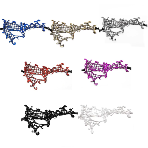 ลูกไม้เซ็กซี่ผ้าปิดตาหน้ากากปิดตาฮาโลวีน S ผ้าปิดตาหน้ากากฮาโลวีนครึ่งใบหน้าเครื่องแต่งกายหน้ากากคอสเพลย์ผู้หญิงตายแต่งตัวเครื่องประดับ