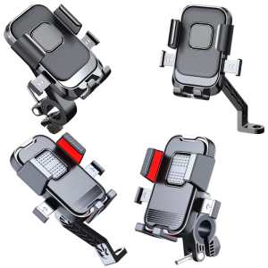 Motorcycle Phone Holder Handlebar/Rearview Mirror Mount Rotating Phone Cradles Shockproof Stand Holder for Scooter Bike