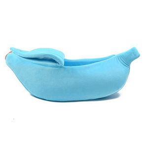 FMSRZX Cute Small Medium Large Basket Indoor Cave Kennel House Banana Cat Bed Pet Sleeping Bag Cat Cushion Dog Bed