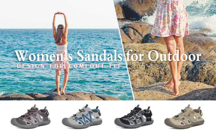 Honeeladyy closed toe sandals for women Women's Arch-support Sandals Shoes  Ladies Beach Orthopedic Sandals Summer Non-Slip Causal Sandals - Walmart.com