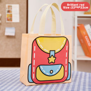 Dopamine Color Tote Bag Cartoon School Bags Shape Seal Bags Portable Children Snack Packaging Bags Birthday Graduation Party Gifts Decorations
