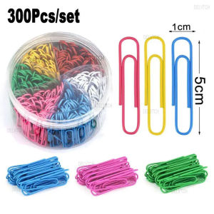 300Pcs Set Paperclips 50mm Office School Book Wall Map Photo Memo Pad Notes Paper Clips Pins Stationery DIY Decoration 6 Color2026
