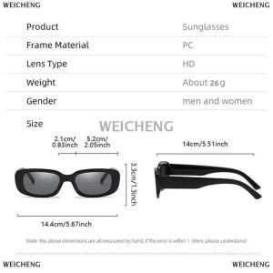[COD] WEICHENG Fashion Sunglasses Women Rectangle Shades Vintage Sun Glasses Men Designer Newest Female Eyewear Trendy Festival Party