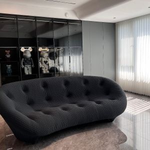 Shell sofa curved internet celebrity style double three person living room light luxury art small-sized sofa
