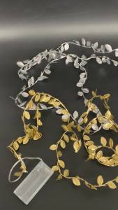 Flexible Copper Wire Leaf Lights Led String Cool Creative Lighting Romantic Golden Battery Powered Warm White Diy Leaves Silver Rustic Fairy Decorative Indoor Outdoor For Projects