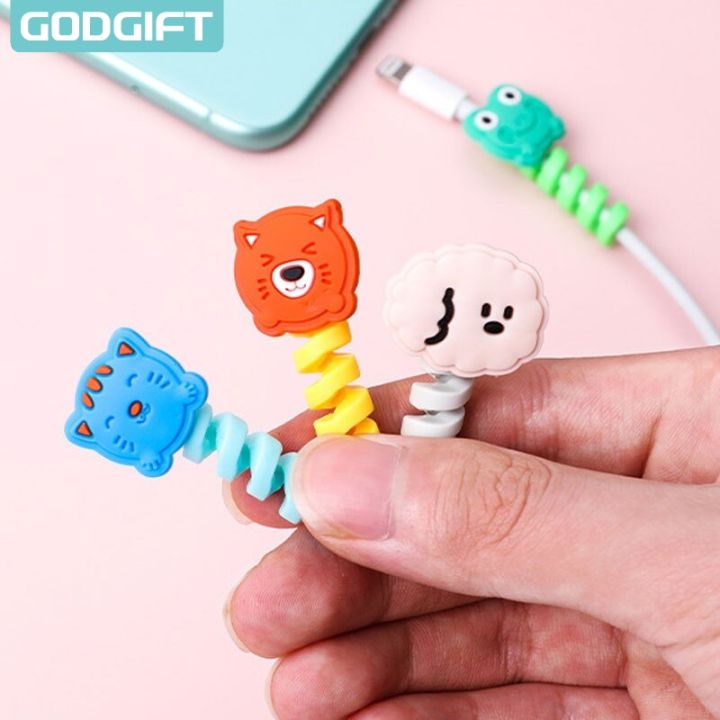 Lovely Cartoon Animal Cable Protector Cover USB Cable Charger Wire  Protector Cable Organizer Earphone Line Cable Holder