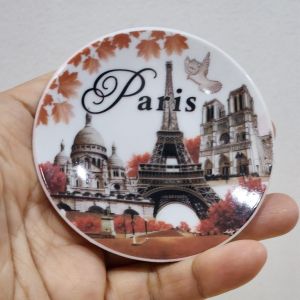 Fridge Magnet Tempelan Kulkas Souvenir Paris Bunga Keramik