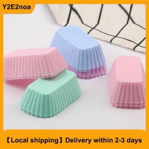 【Local shipping】 5Pcs Silicone Cake Molds Rectangular Muffin Cup Cake Baking Mould Kitchen Pastry Tool