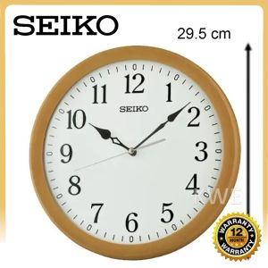 100% ORIGINAL SEIKO Quiet Sweep Wooden Round Wall Clock QXA866 (QXA866B) [Jam Dinding]