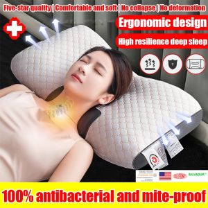 Deep Sleep Cervical Spine Pillow Soybean Fiber Massage Pillow Core Soft Bedroom Sleep Pillow Home Health Knitting48x74cm