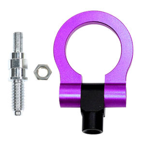 JDMGRAM Titanium Car Tow Hook Universal For Toyota Honda Nissan Japanese Car JDM Style Foldable Front Towing Hook Safety Trailer Ring Auto Exterior Accessories