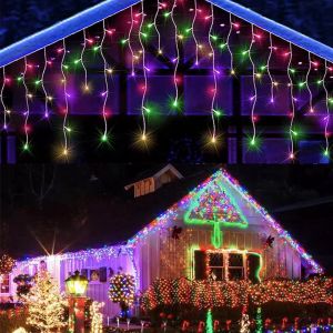 96L LED Fairy ice strip light Decorative Christmas light Star-shaped waterproof outdoor New Year curtain light