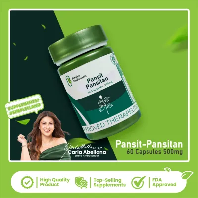 [NEW PRODUCT] Simplee Pansit-Pansitan Capsule – FDA Approved | 500mg | 60 Capsules – A natural support joint comfort urinary wellness and overall vitality. Ideal for daily routines to maintain natural energy & antioxidant balance [1]