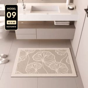 Thảm silicon thấm nước chống trơn để cửa phòng tắm thảm đá siêu thấm nước phong cách sang trọng