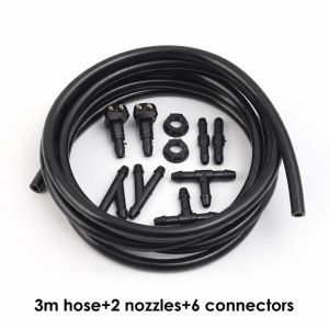 INNEED Phù hợp phổ quát Vòi phun nước rửa kính chắn gió Vòi phun có thể điều chỉnh Nhựa Vòi phun rửa xe ô tô Ống mềm dẻo Vòi phun rửa xe Phụ kiện xe cộ