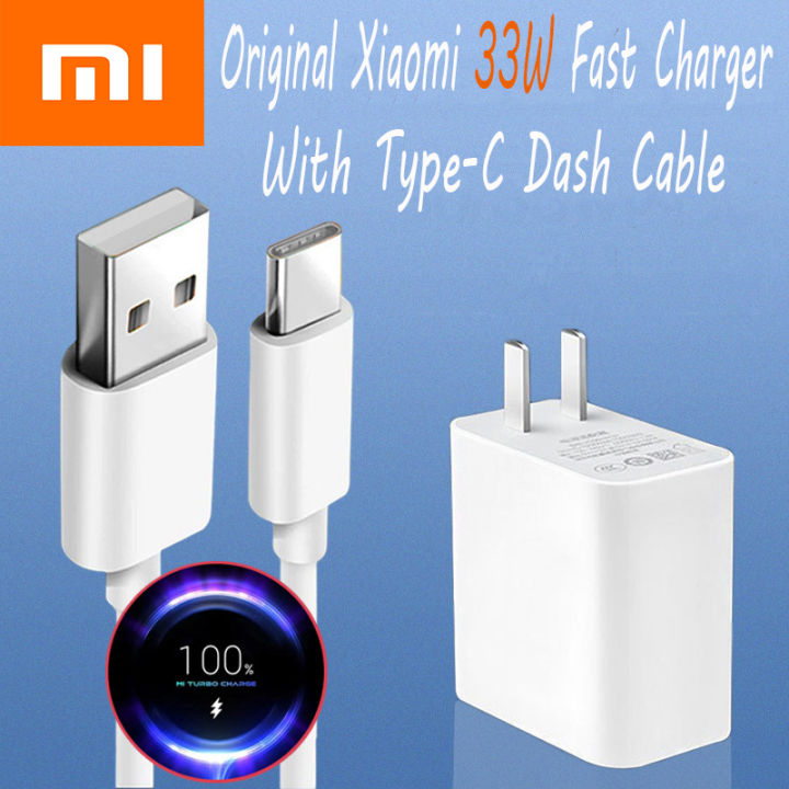 Type C Mobile Charger Mi Note Pro Adapter Original Xiaomi 33W Fast  Charger With Type C Cable For Xiaomi10 11