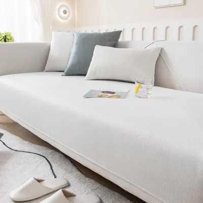 Lụa băng đệm sofa miếng lót mùa hè đệm chống trượt sofa da Bìa mới Bìa Khăn màu trơn Gối Đệm Ghế