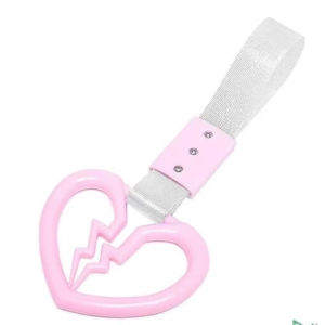 Vòng Treo Trang Trí Xe Hình Trái Tim Tan Vỡ Dễ Thương Dây Đeo Chống Tĩnh Điện PVC Nylon 22x11cm Cảnh Báo Cho Ô Tô Tàu Điện Ngầm Xe Buýt Tay Cầm 1 Cái