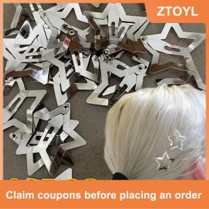 【ZTOYL】 กิ๊บติดผมรูปดาว10ชิ้นกิ๊บหนีบผมกันลื่นอุปกรณ์เสริมผมดาวห้าแฉกสำหรับสาวๆผู้หญิง Y2K คลิปผมโลหะ