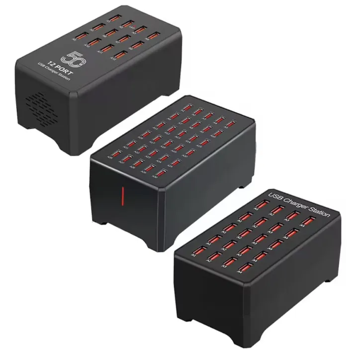 2025 10/12/20/40พอร์ต USB ชาร์จโทรศัพท์ Station Power Adapter Station ...