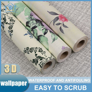 3D Wall Wallpaper Design For Sale: Elegant Flower Wall Sticker & Cement Wall Decorative Sticker