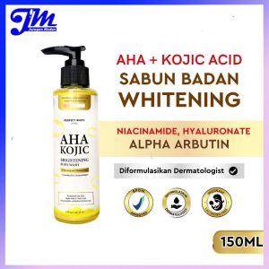 PERFECT WHITE AHA KOJIC 10X WHITENING BODY WASH SABUN BADAN