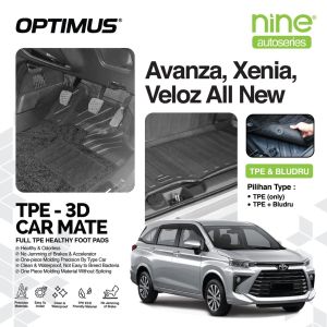 Karpet Mobil Daihatsu Xenia PREMIUM TPE 3D Bludru Full Set Bagasi Anti Slip Waterproof PNP OPTIMUS