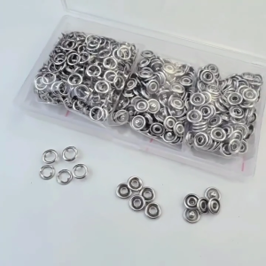 150Pieces Set of Durable Stainless Steel Hollow Five Claw Buttons for Sewing Enthusiasts!